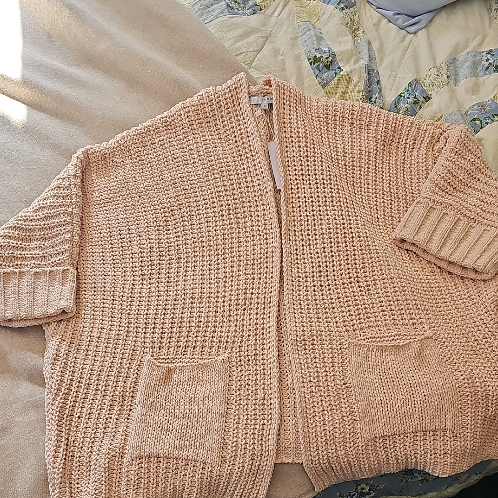 Baltic Born Waffle Knit Cardigan - Soft Peach